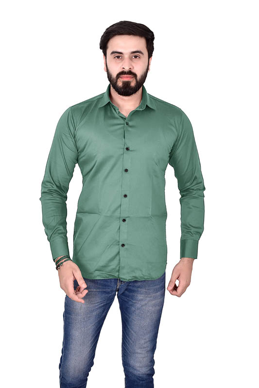 Dark Green Plain Shirt